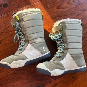 Plae Jack WP Waterproof Winter Boots Sage Green Suede 3M Thinsulate Toddler 9 US